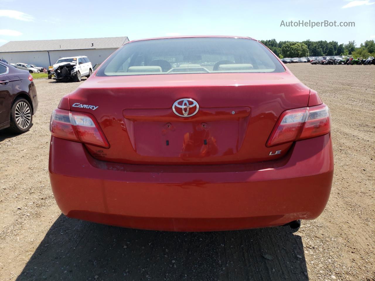 2007 Toyota Camry Ce Red vin: 4T1BE46K97U107444