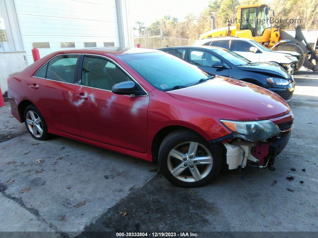 2012 Toyota Camry Se Red vin: 4T1BF1FK0CU528264