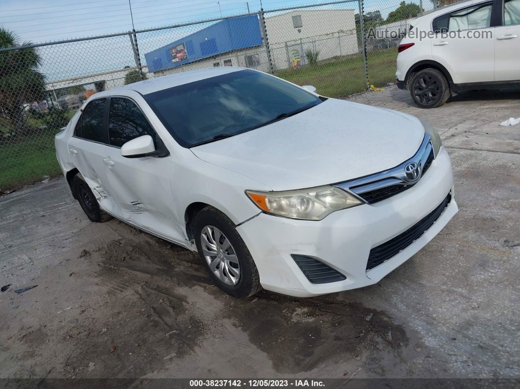 2012 Toyota Camry Le White vin: 4T1BF1FK0CU528362