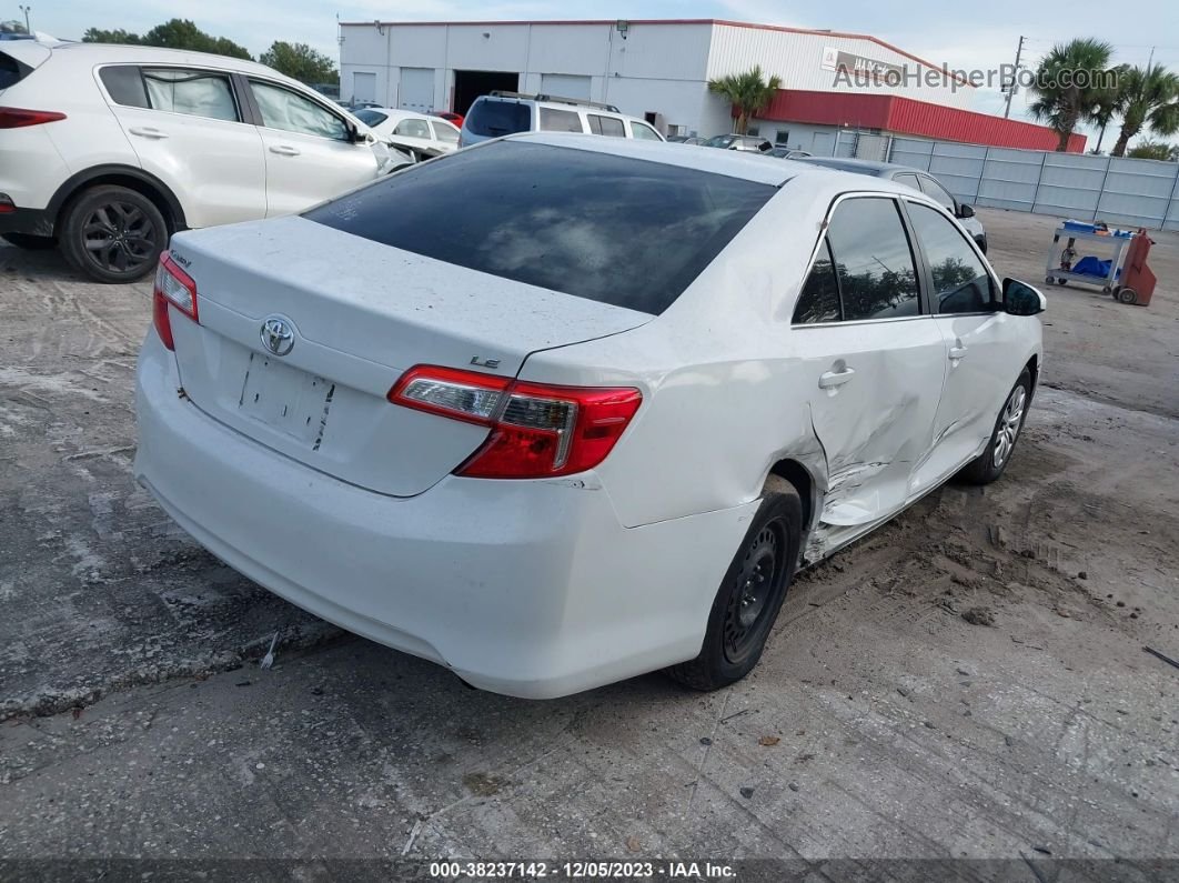 2012 Toyota Camry Le White vin: 4T1BF1FK0CU528362