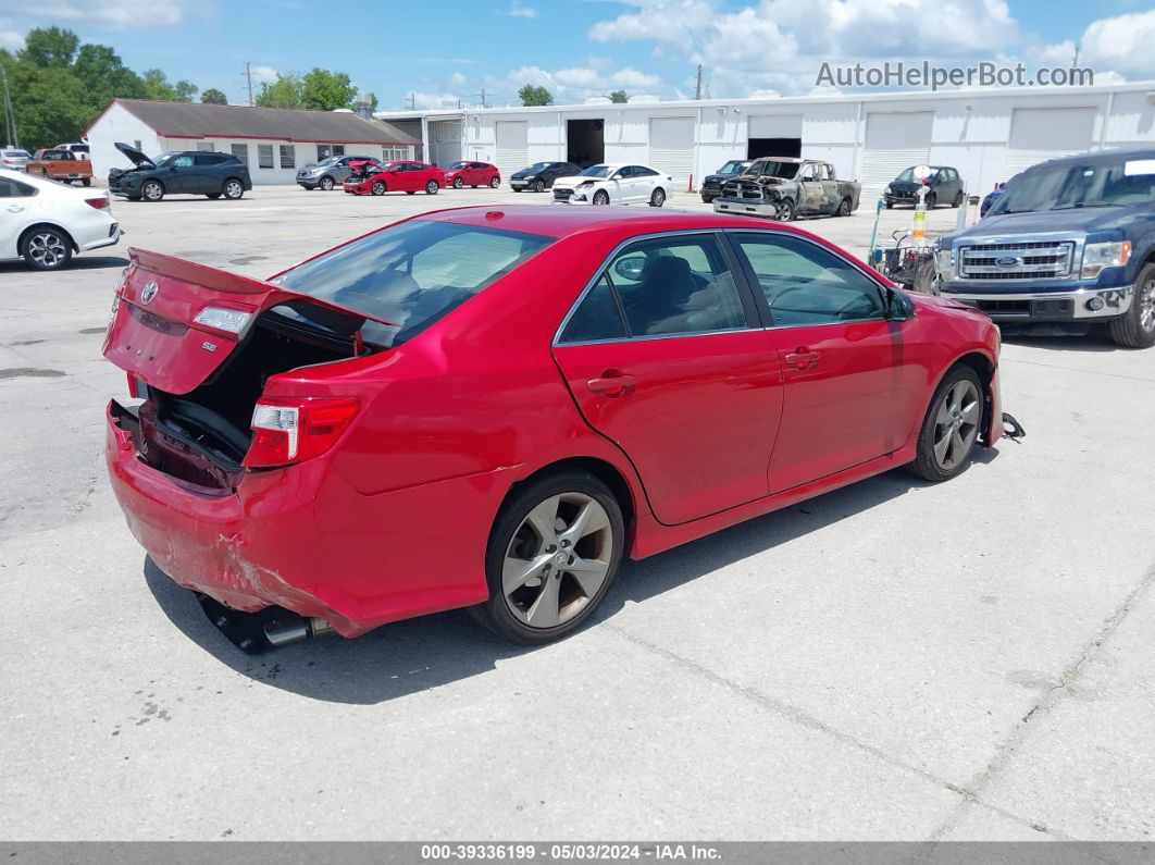 2012 Toyota Camry Se Limited Edition Красный vin: 4T1BF1FK0CU635668