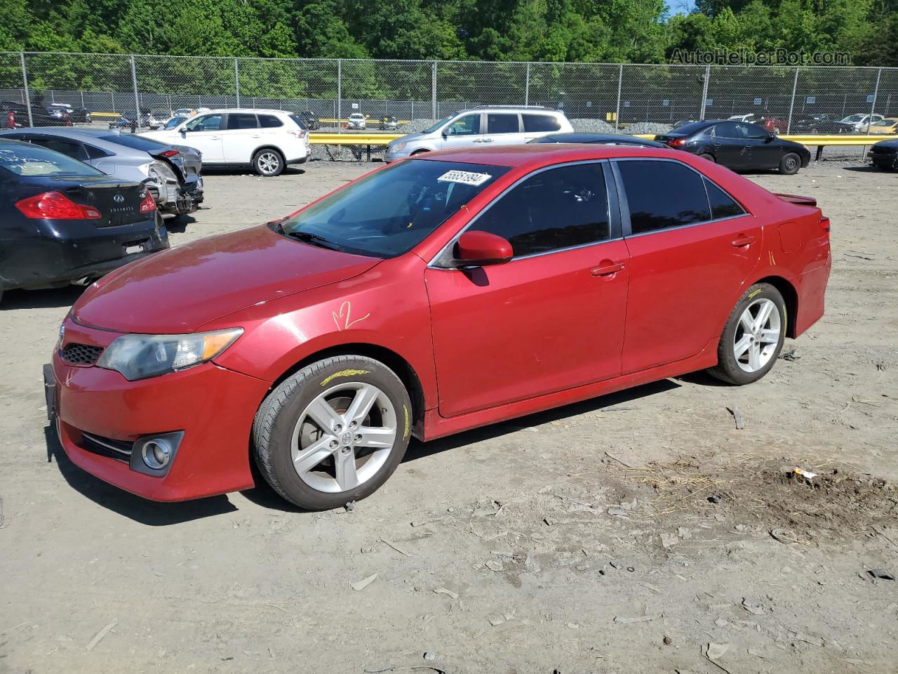 2013 Toyota Camry L Burgundy vin: 4T1BF1FK0DU703727