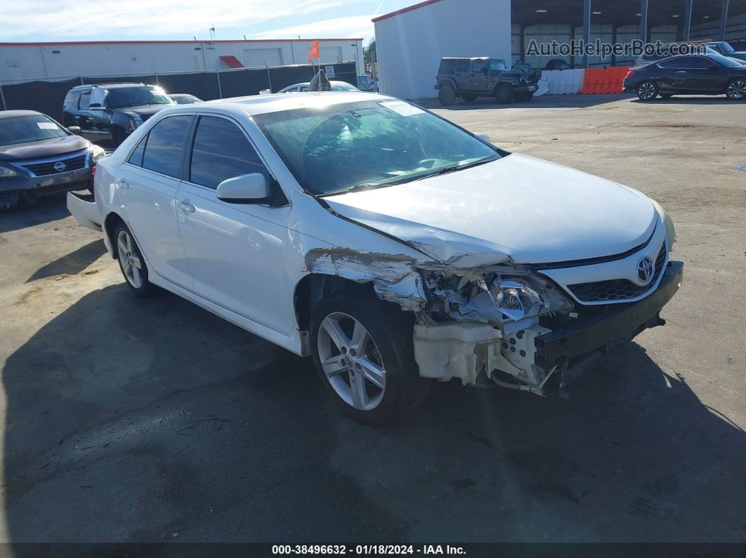 2014 Toyota Camry Se White vin: 4T1BF1FK0EU300249