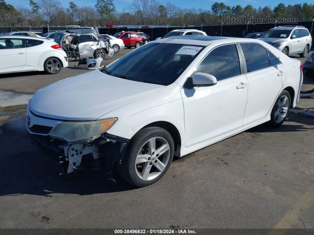 2014 Toyota Camry Se White vin: 4T1BF1FK0EU300249