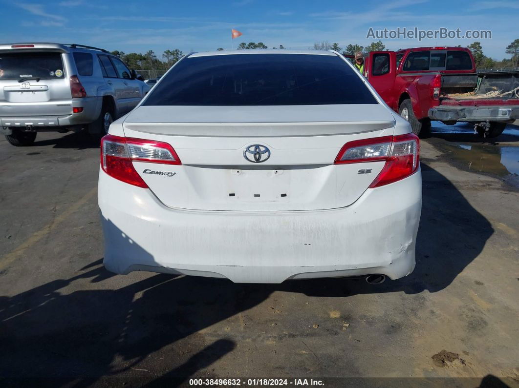 2014 Toyota Camry Se White vin: 4T1BF1FK0EU300249