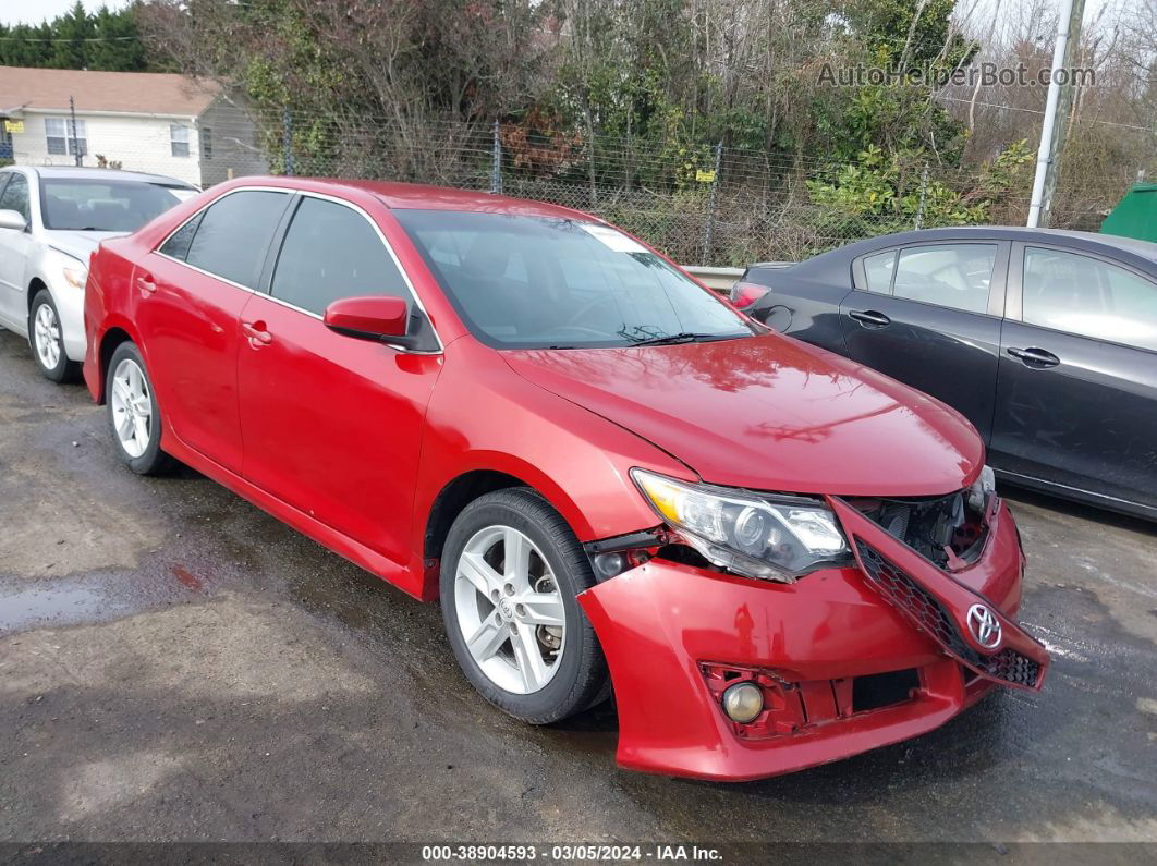 2014 Toyota Camry Se Red vin: 4T1BF1FK0EU738608