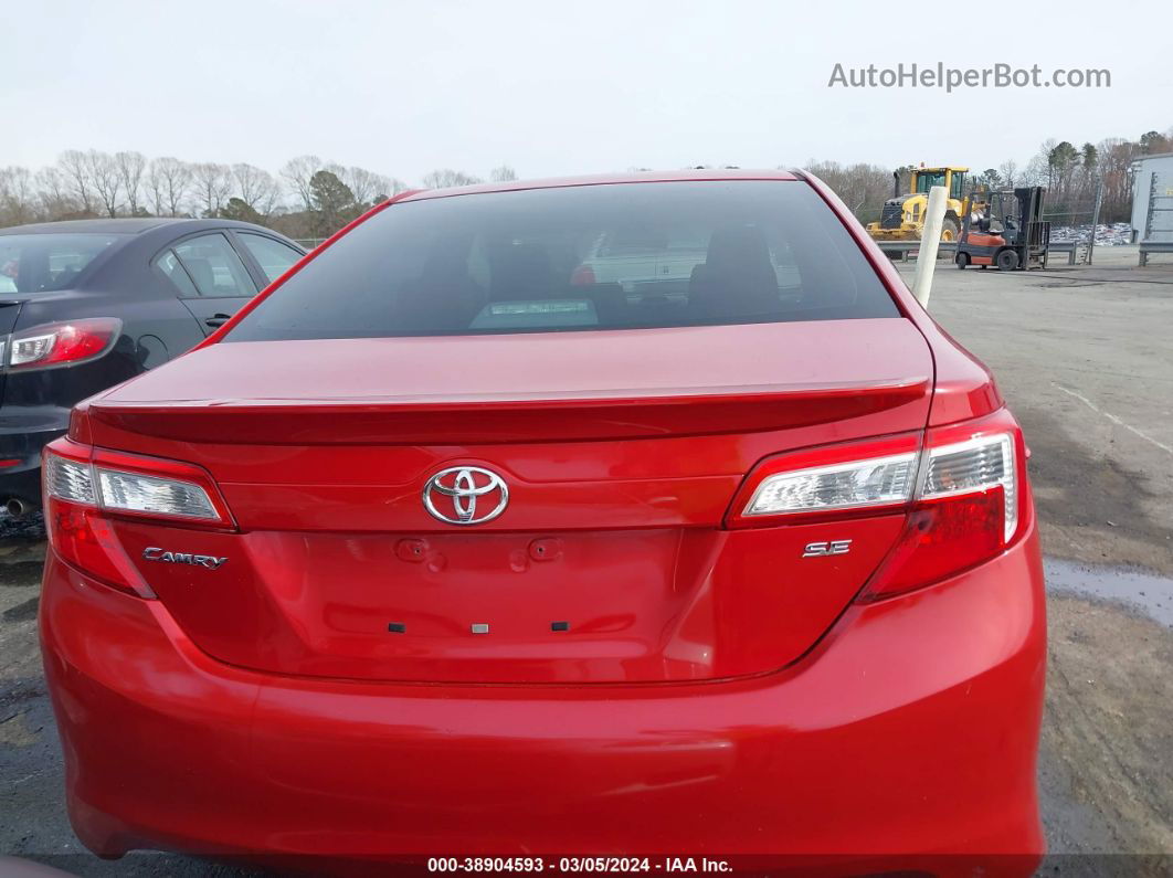 2014 Toyota Camry Se Red vin: 4T1BF1FK0EU738608