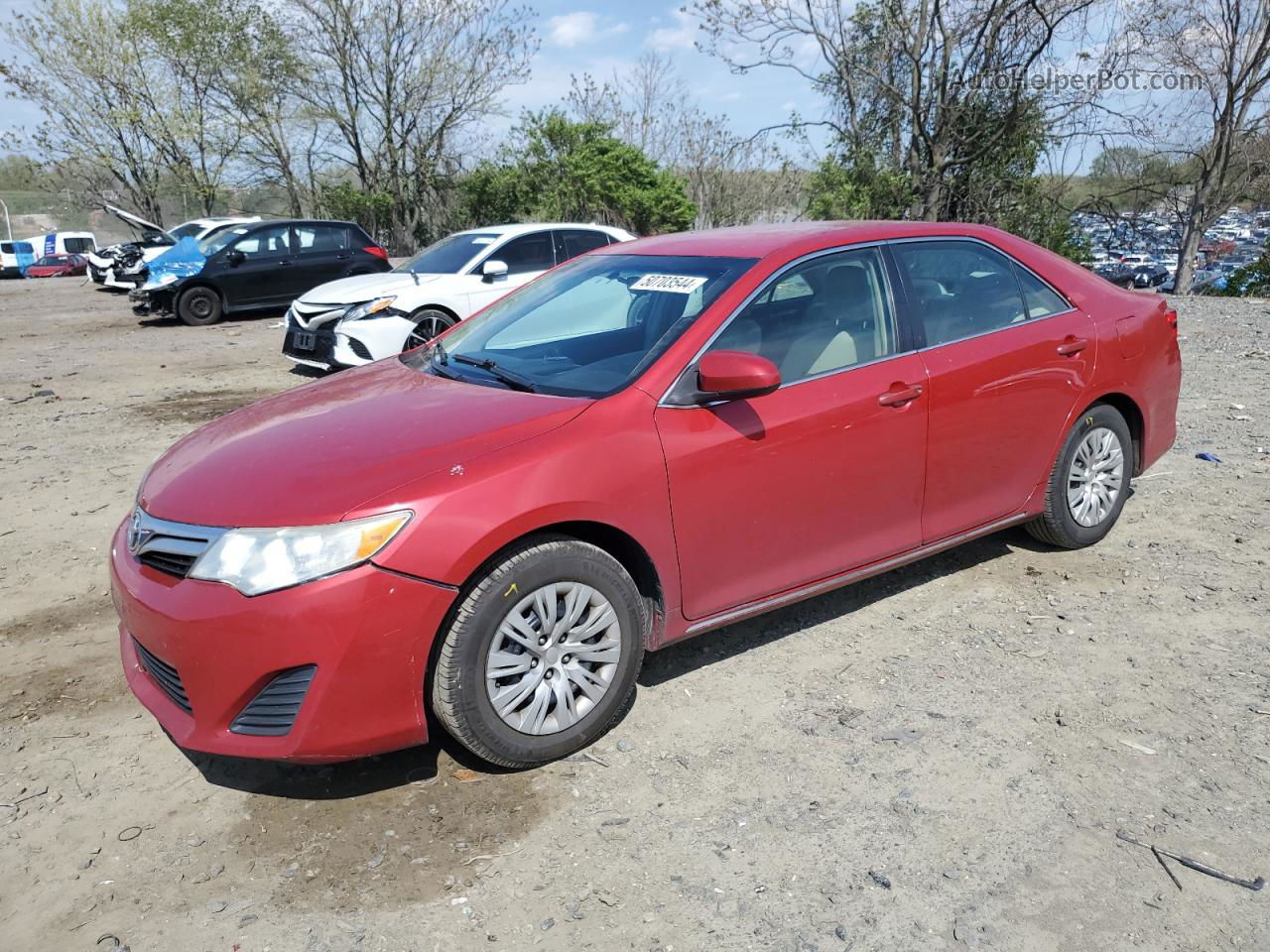 2014 Toyota Camry L Red vin: 4T1BF1FK0EU766442