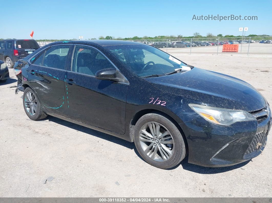 2016 Toyota Camry Se Black vin: 4T1BF1FK0GU144815