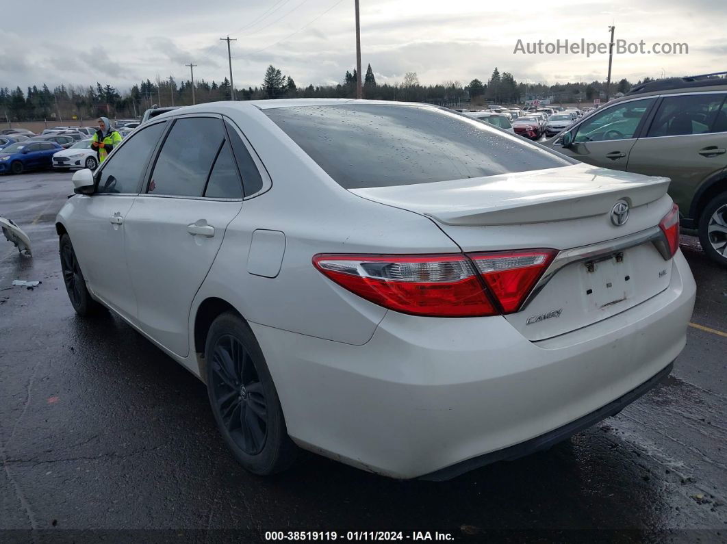 2016 Toyota Camry Se White vin: 4T1BF1FK0GU156964