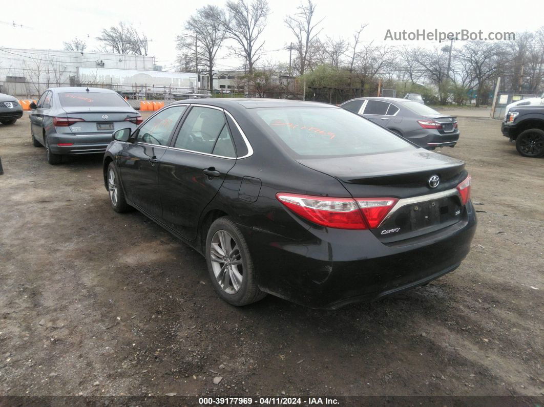 2016 Toyota Camry Se Black vin: 4T1BF1FK0GU216984