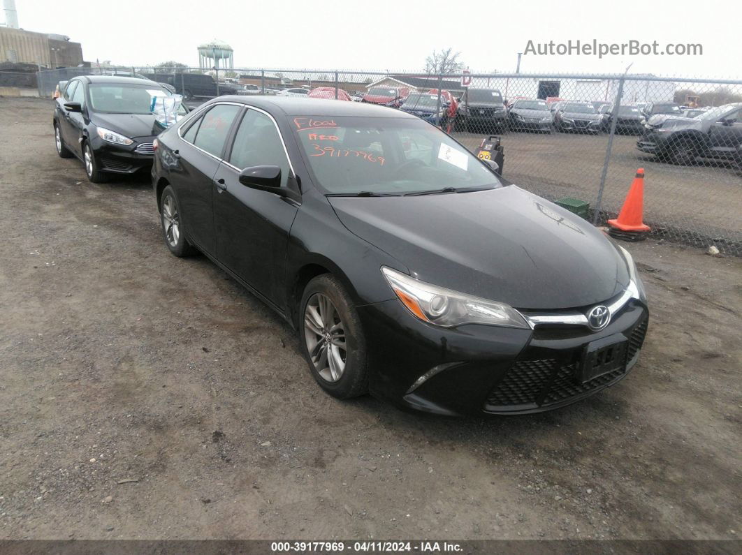 2016 Toyota Camry Se Black vin: 4T1BF1FK0GU216984