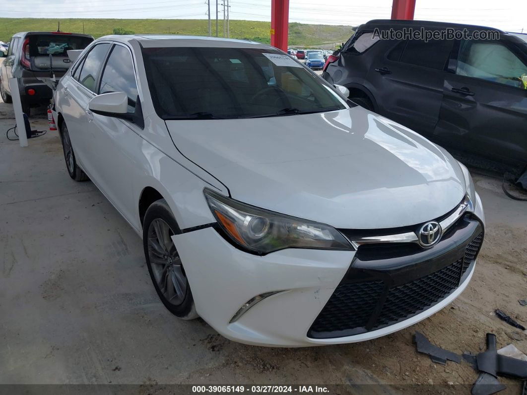 2016 Toyota Camry Se White vin: 4T1BF1FK0GU227810