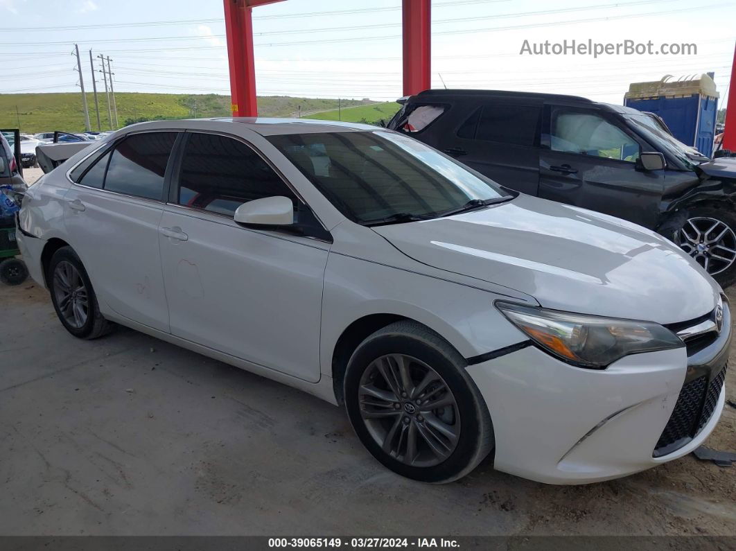 2016 Toyota Camry Se White vin: 4T1BF1FK0GU227810