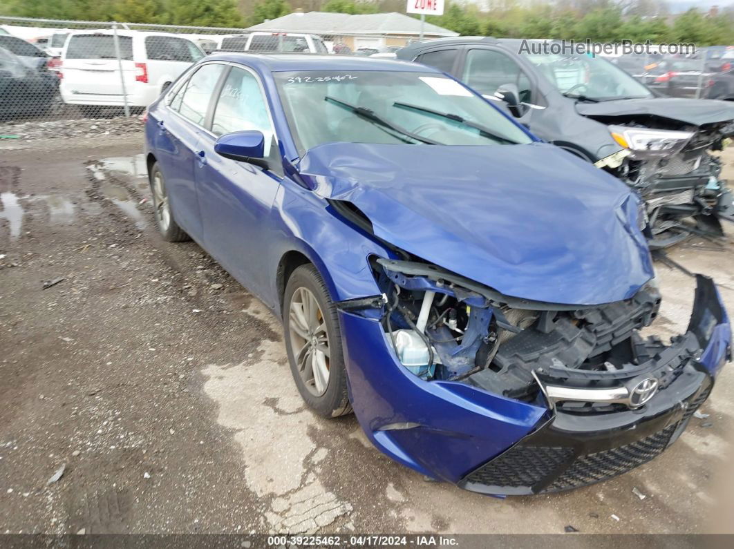 2016 Toyota Camry Se Blue vin: 4T1BF1FK0GU525760