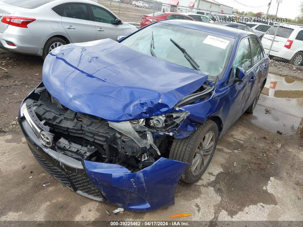 2016 Toyota Camry Se Blue vin: 4T1BF1FK0GU525760