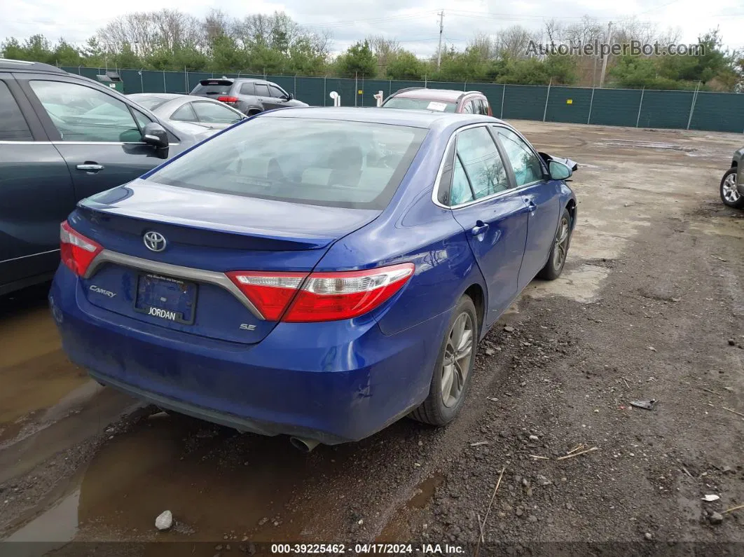 2016 Toyota Camry Se Blue vin: 4T1BF1FK0GU525760