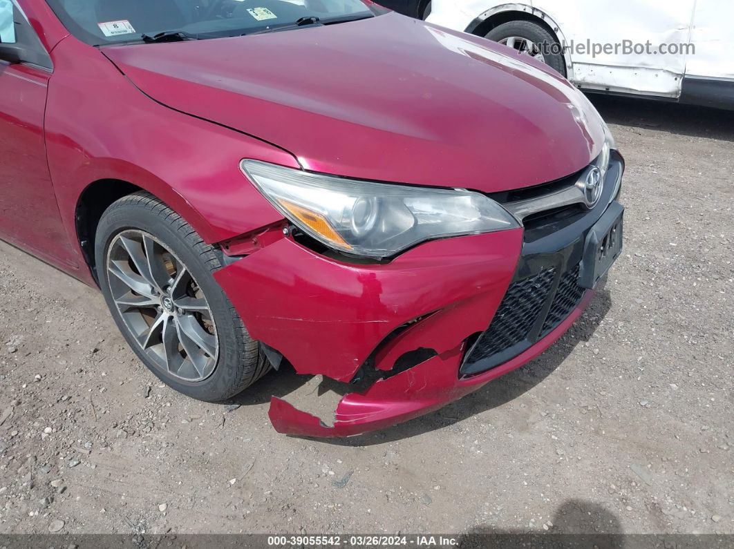 2016 Toyota Camry Xse Burgundy vin: 4T1BF1FK0GU555759