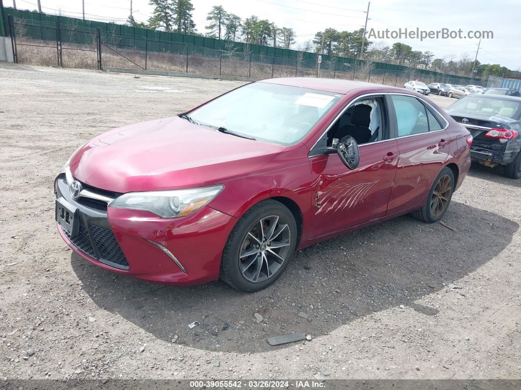 2016 Toyota Camry Xse Burgundy vin: 4T1BF1FK0GU555759