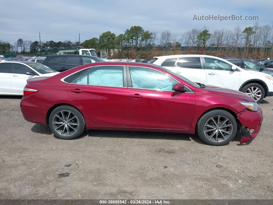 2016 Toyota Camry Xse Burgundy vin: 4T1BF1FK0GU555759