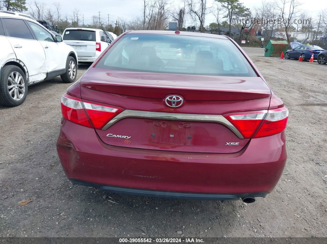 2016 Toyota Camry Xse Burgundy vin: 4T1BF1FK0GU555759