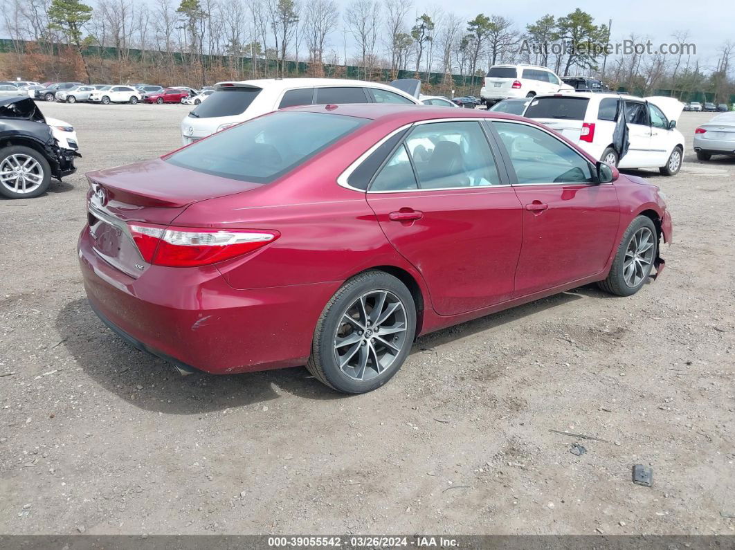 2016 Toyota Camry Xse Burgundy vin: 4T1BF1FK0GU555759