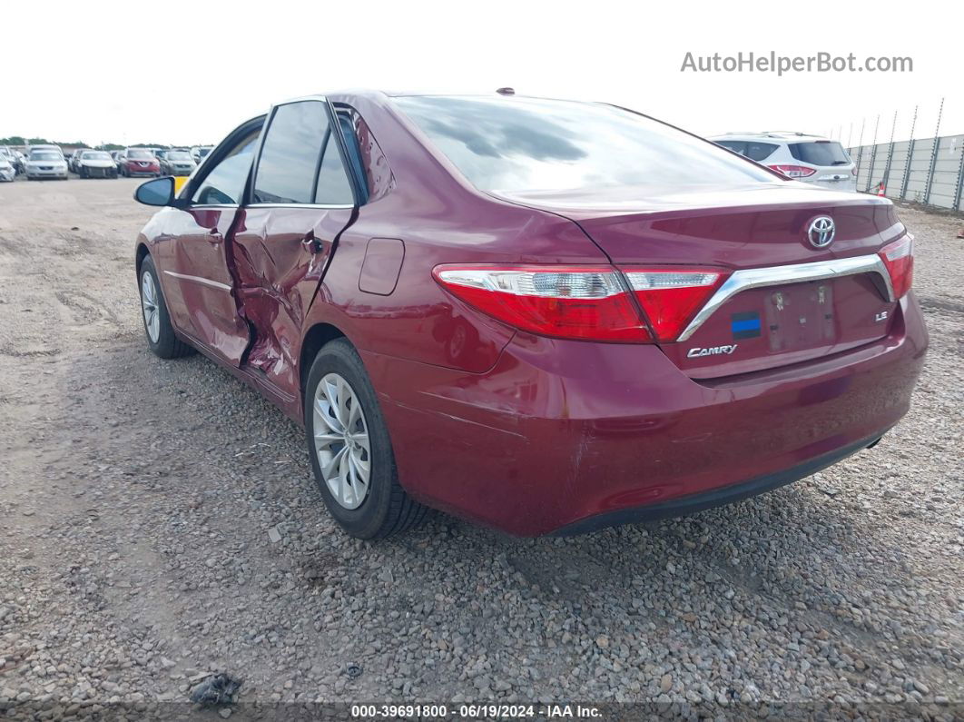 2016 Toyota Camry Le Темно-бордовый vin: 4T1BF1FK0GU594240