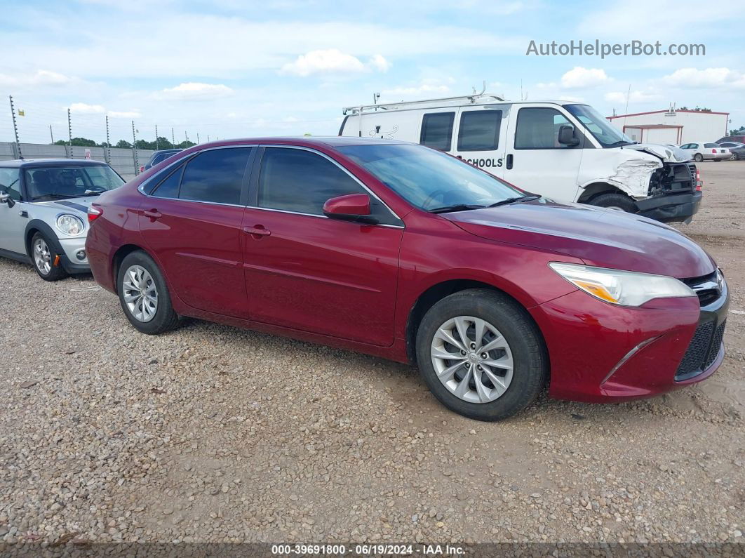 2016 Toyota Camry Le Темно-бордовый vin: 4T1BF1FK0GU594240