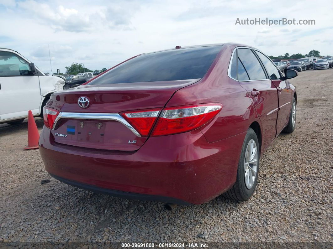 2016 Toyota Camry Le Темно-бордовый vin: 4T1BF1FK0GU594240