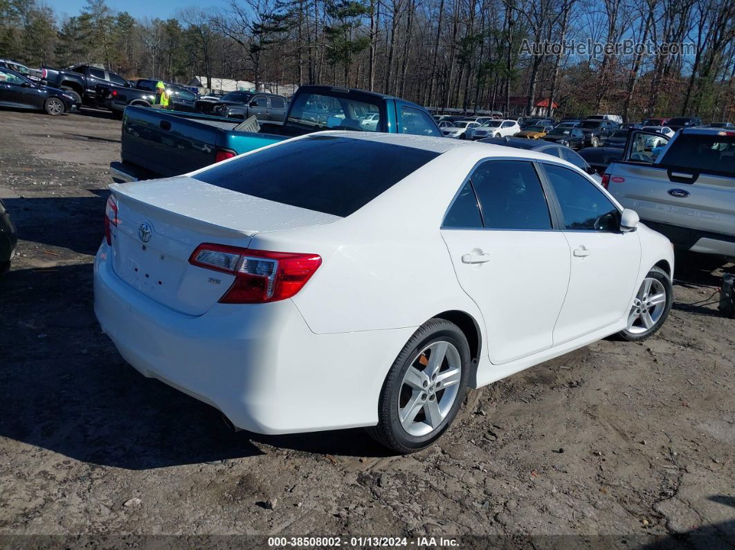 2012 Toyota Camry Se White vin: 4T1BF1FK1CU189823