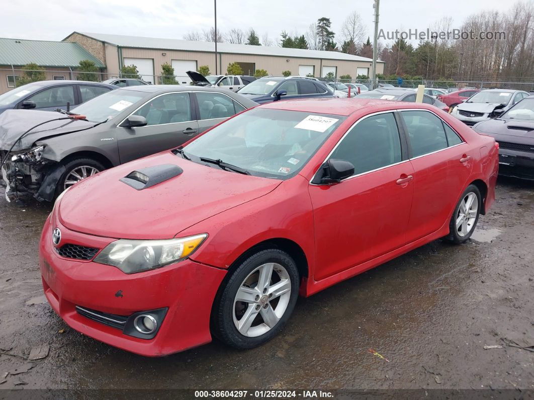 2012 Toyota Camry Se Red vin: 4T1BF1FK1CU540102