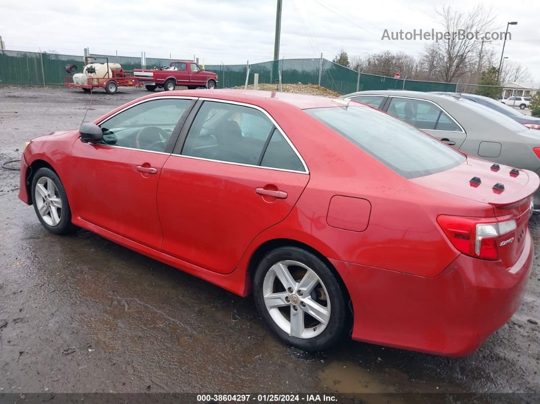 2012 Toyota Camry Se Red vin: 4T1BF1FK1CU540102