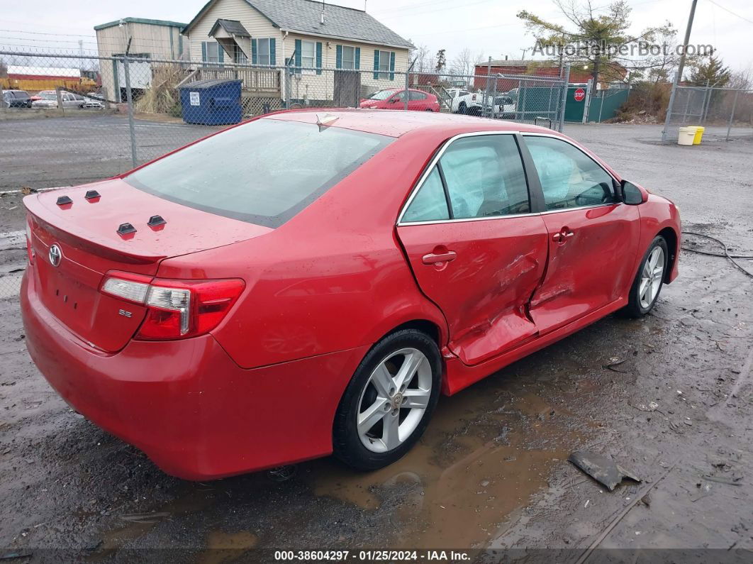 2012 Toyota Camry Se Red vin: 4T1BF1FK1CU540102