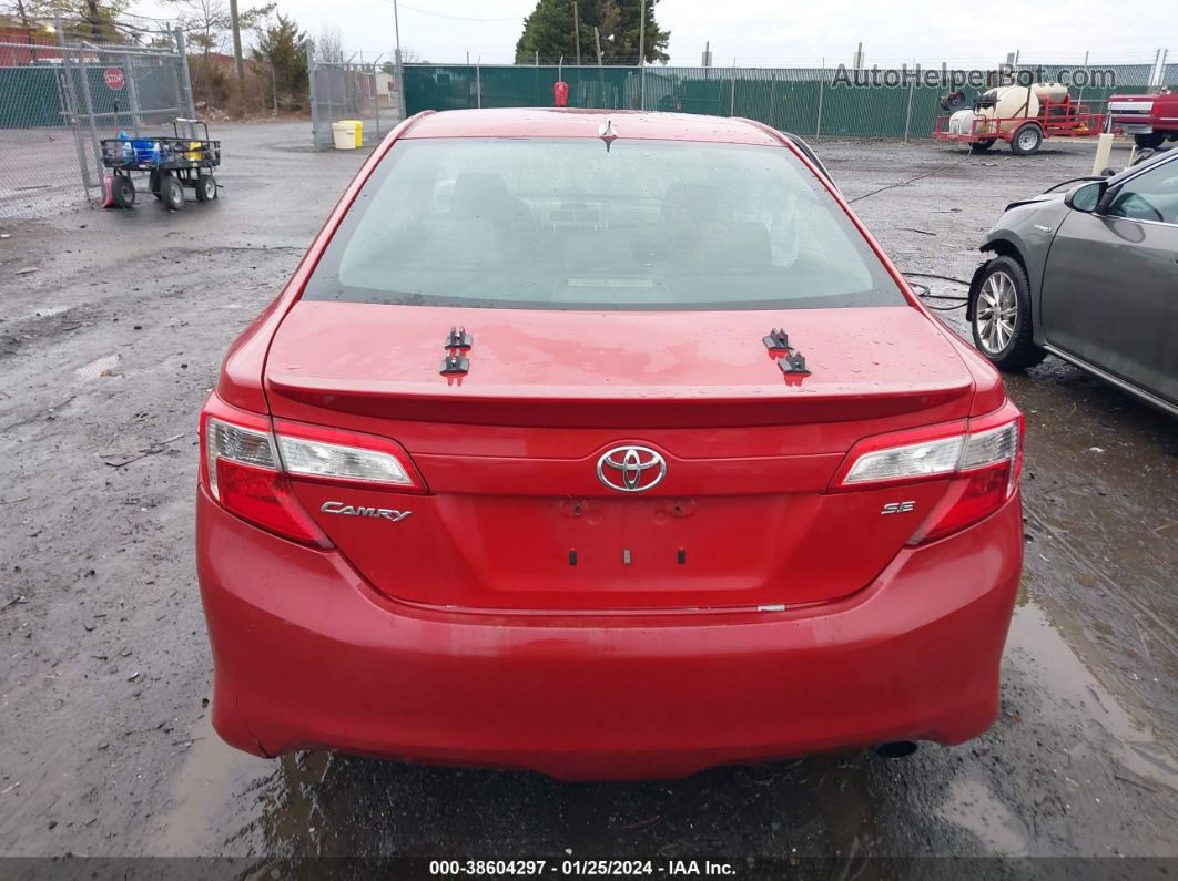 2012 Toyota Camry Se Красный vin: 4T1BF1FK1CU540102