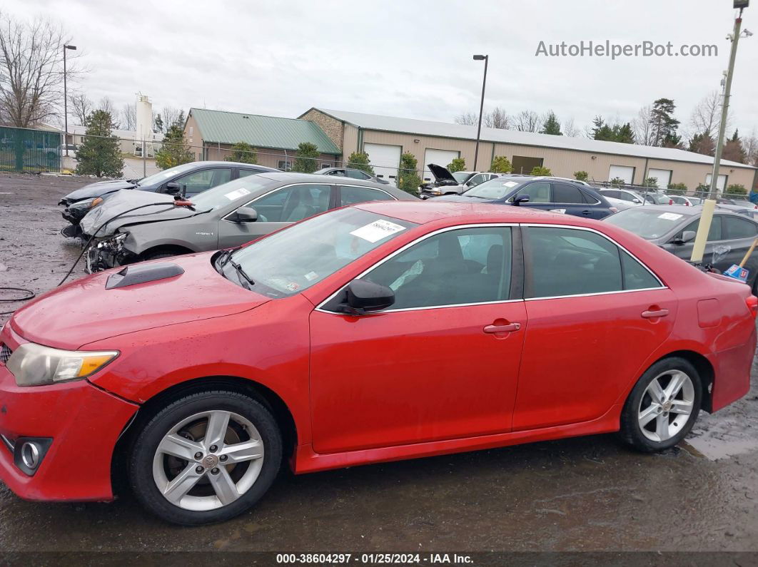 2012 Toyota Camry Se Red vin: 4T1BF1FK1CU540102