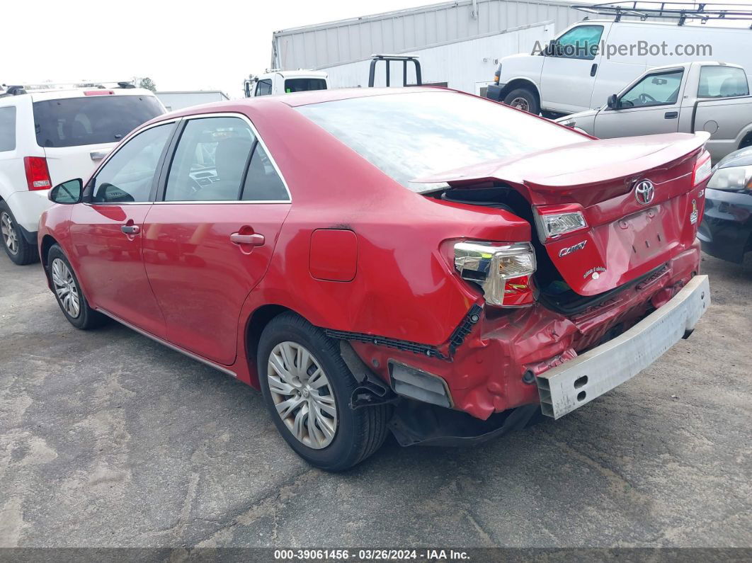 2012 Toyota Camry Le Red vin: 4T1BF1FK1CU542240