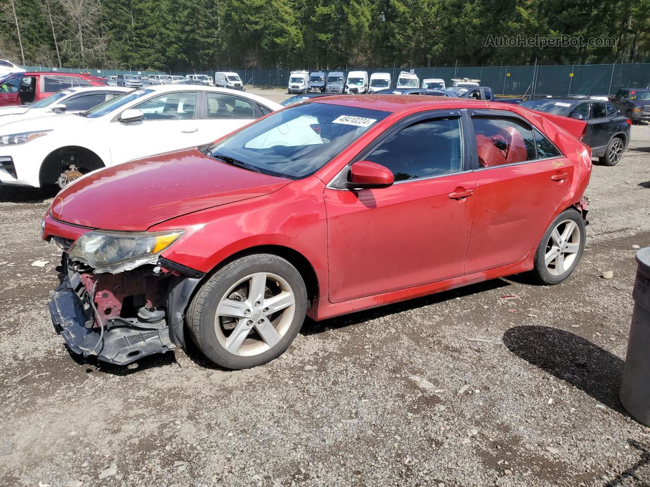 2013 Toyota Camry L Red vin: 4T1BF1FK1DU710010