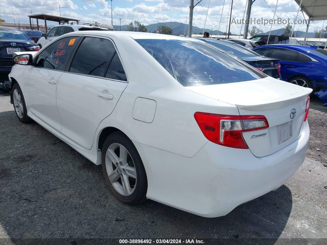 2014 Toyota Camry Se White vin: 4T1BF1FK1EU435465