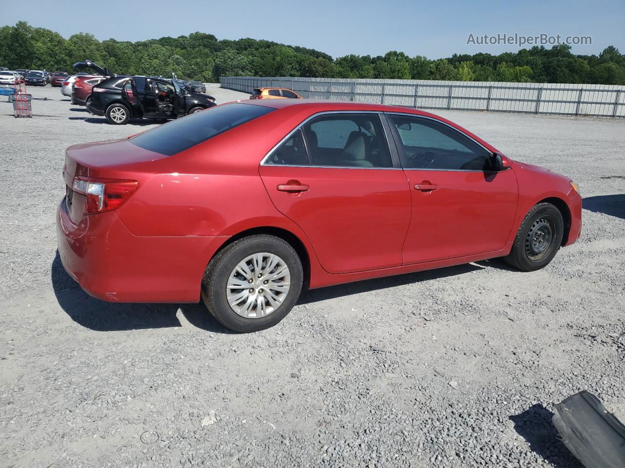 2014 Toyota Camry L Red vin: 4T1BF1FK1EU771004