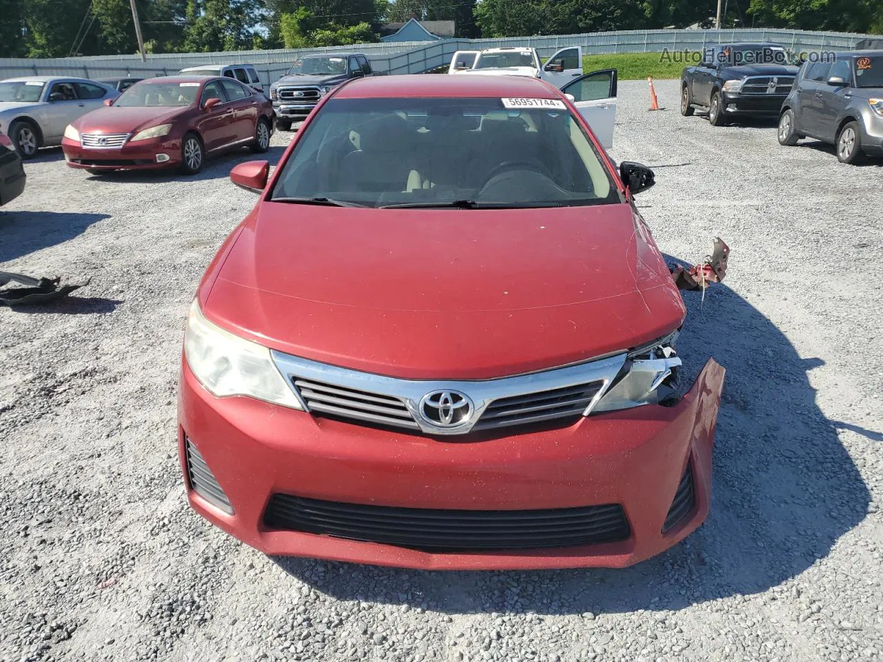 2014 Toyota Camry L Red vin: 4T1BF1FK1EU771004