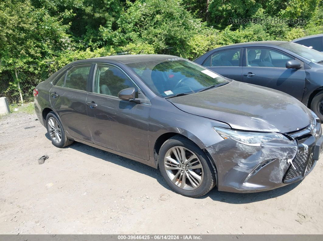 2016 Toyota Camry Se Gray vin: 4T1BF1FK1GU156746