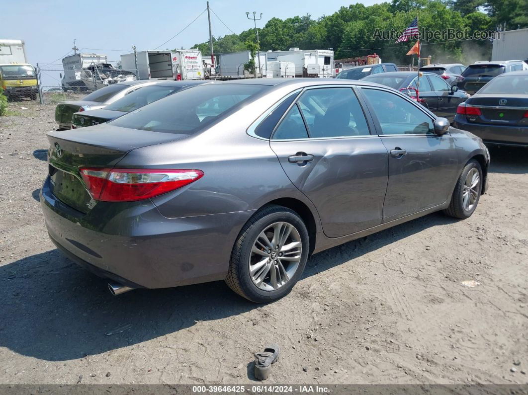 2016 Toyota Camry Se Gray vin: 4T1BF1FK1GU156746