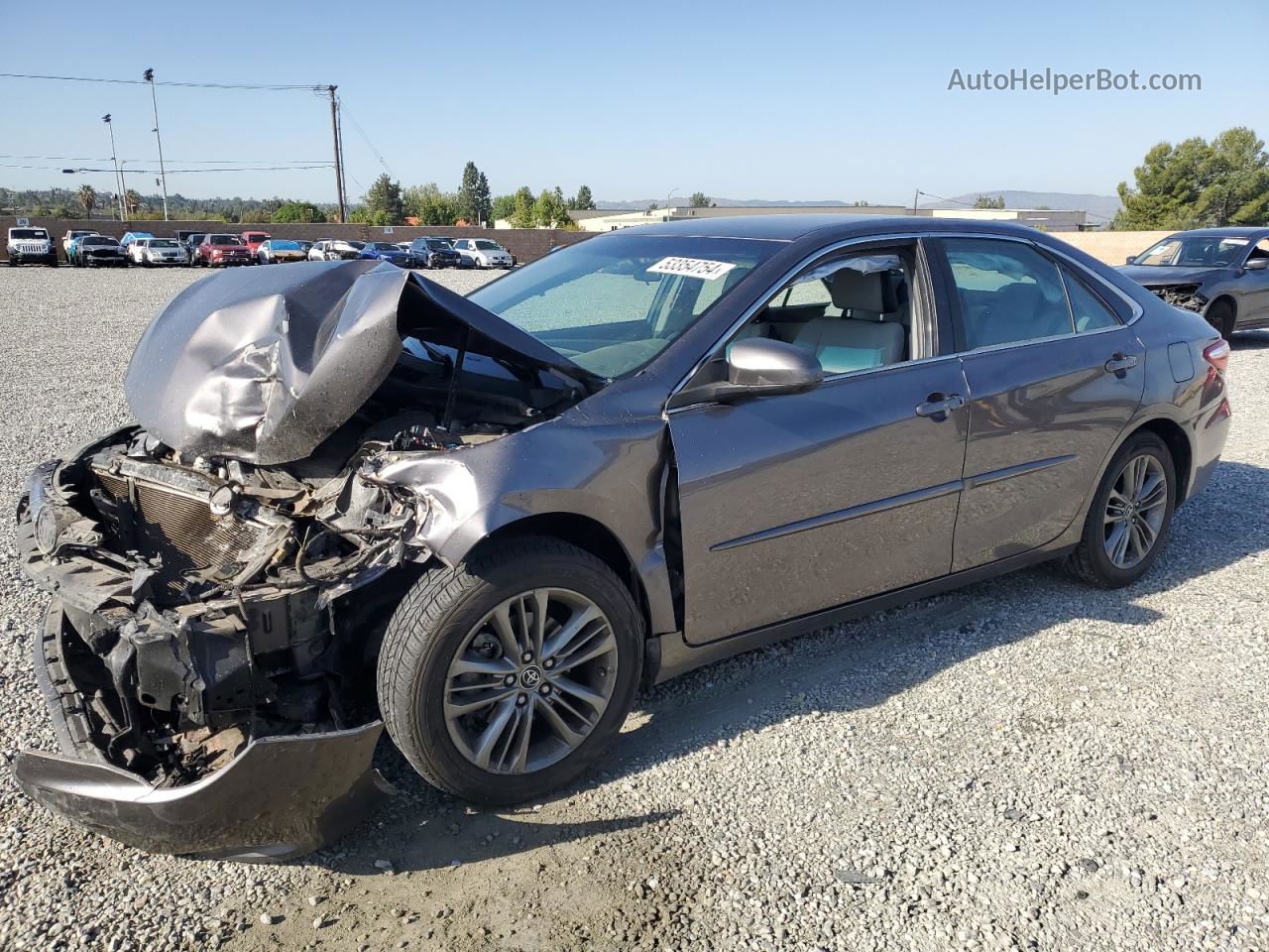 2016 Toyota Camry Le Gray vin: 4T1BF1FK1GU552336