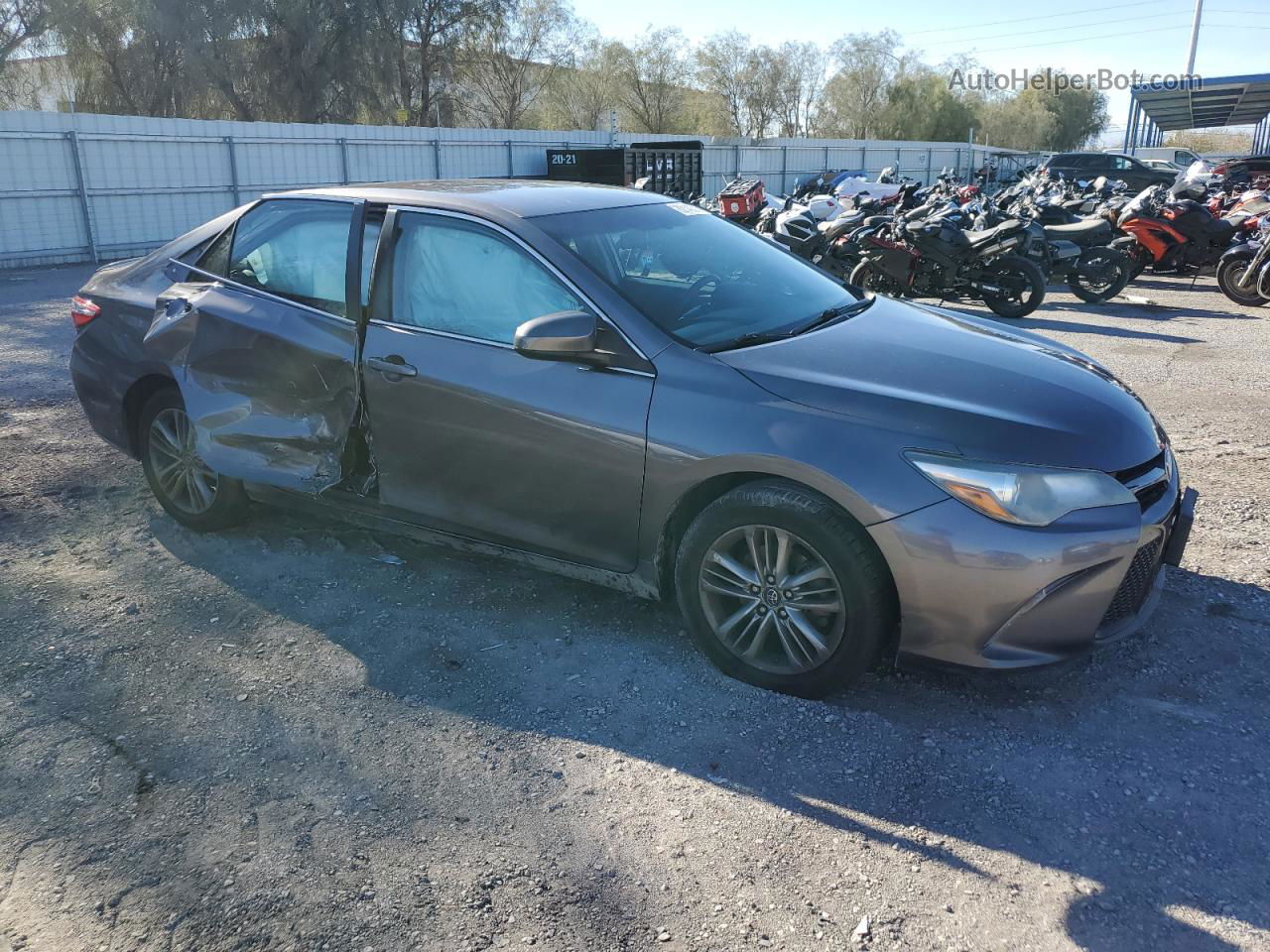 2016 Toyota Camry Le Серый vin: 4T1BF1FK1GU581769