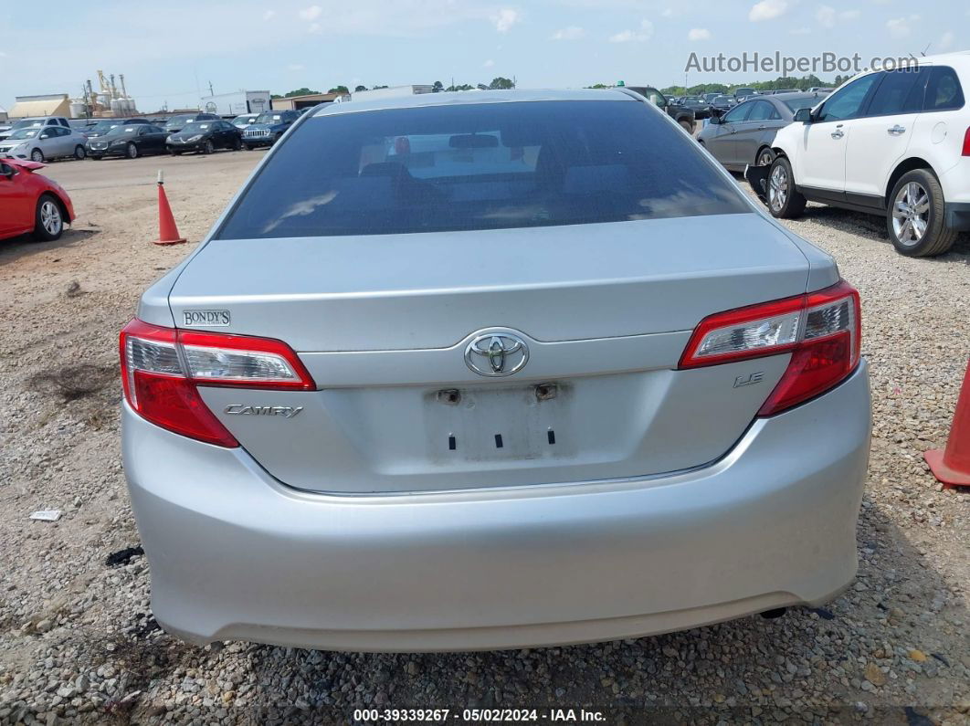 2012 Toyota Camry Le Серебряный vin: 4T1BF1FK2CU025061