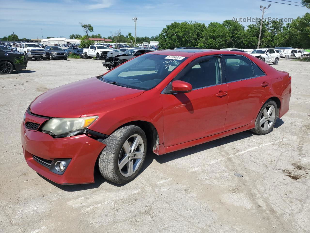 2012 Toyota Camry Base Red vin: 4T1BF1FK2CU517072