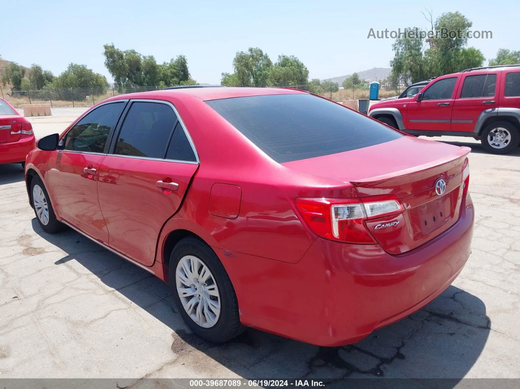 2012 Toyota Camry Le Red vin: 4T1BF1FK2CU530582