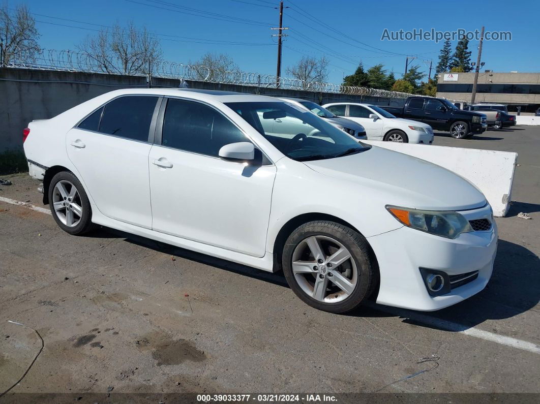 2012 Toyota Camry Se White vin: 4T1BF1FK2CU570872