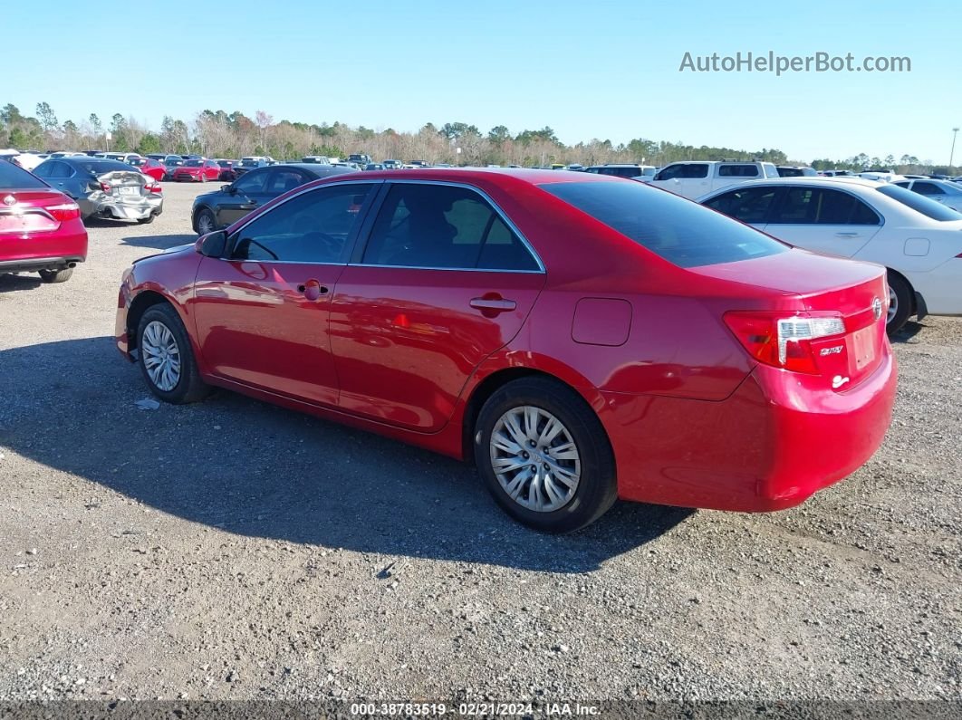 2012 Toyota Camry L Red vin: 4T1BF1FK2CU597389