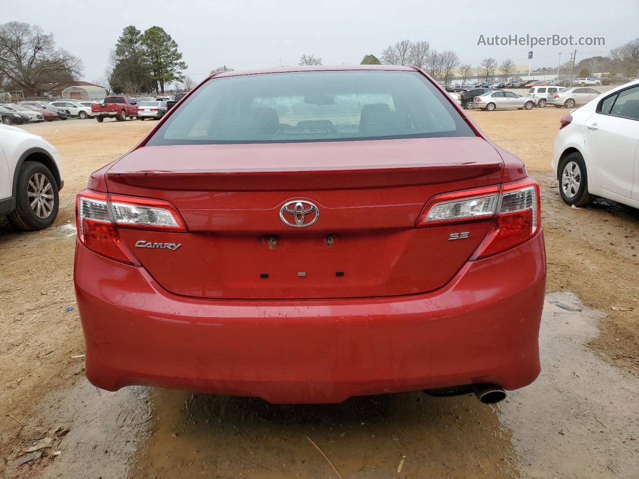 2014 Toyota Camry L Red vin: 4T1BF1FK2EU756818